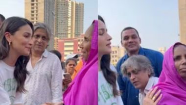 Alia Bhatt Meets Paparazzo's Mother at an Event, Tells Her 'Aapka Beta Bohot Pareshan Karta Hai' (Watch Video)