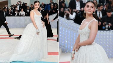 Alia Bhatt at Met Gala 2023: Did You Know the Actress’ Pristine White Gown Was Made Using One Lakh Pearls? (View Pics)