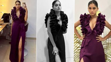 Anaswara Rajan Sizzles in a Thigh-High Slit Dress With Plunging Neckline; Pranaya Vilasam Actress Shows Off Ample Cleavage in Latest Insta Pics