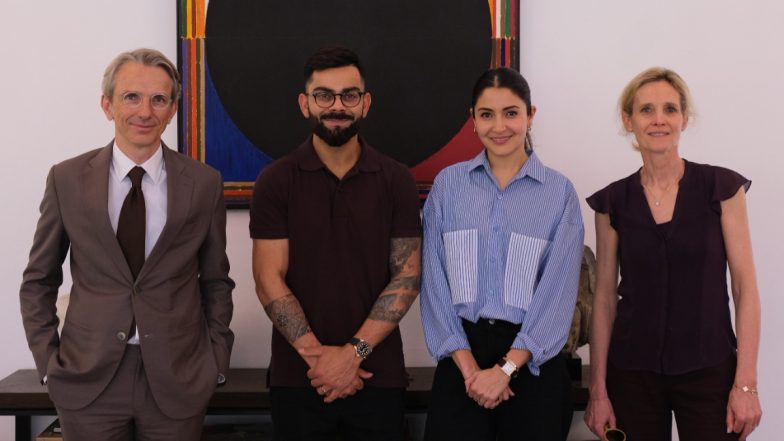 Anushka Sharma and Virat Kohli Meet French Ambassador Emmanuel Lenain Ahead of the Actress' Cannes Debut (View Pic)