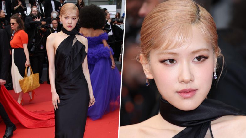 BLACKPINK's Rosé at Cannes 2023! Korean Singer Looks Chic in Black Dress on Red Carpet of the Prestigious Event (View Pics and Video)