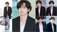 BTS V aka Kim Taehyung's Latest Airport Look in Blue Denim and Oversized Black Blazer Is Too Cool for School (View Pics and Videos)