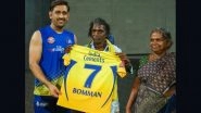 MS Dhoni and Chennai Super Kings Felicitate The Elephant Whisperers Fame Bomman and Bellie Alongside Oscar-Winning Director Kartiki Gonsalves (View Pic)