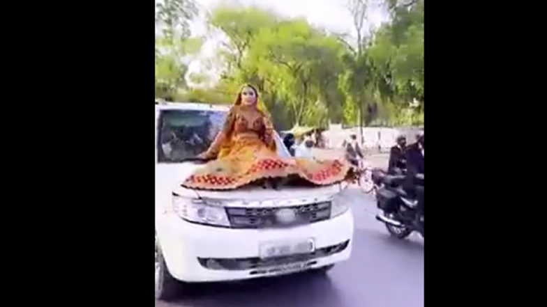 Bride On Bonnet Viral Video Woman In Bridal Outfit Rides On Car Bonnet For Instagram Reel Gets 5720