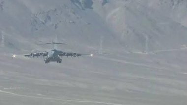 IAF's C-17 Globemaster Bocks Entire Runway at Leh Airport After Facing Serviceability Issue (See Pic)