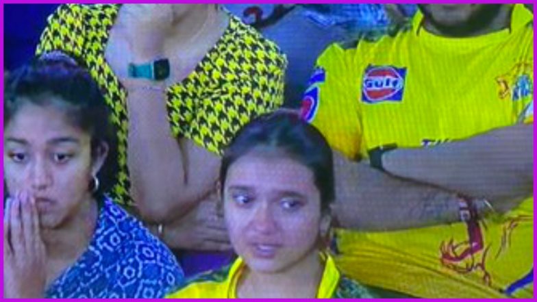 CSK Fan Girl Spotted Crying Towards End of Tense IPL 2023 Final, Video and Pic Goes Viral