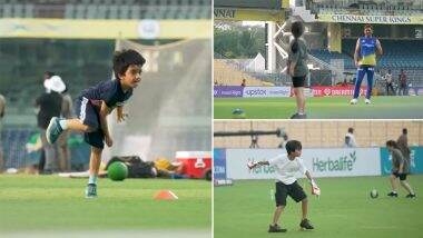 Kids Day Out at CSK! Chennai Super Kings' Stars Have Fun Training Session With Children Ahead of IPL 2023 Match Against Delhi Capitals (Watch Video)