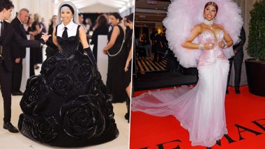 Cardi B Serves Two Different Looks at Met Gala 2023! Check Out Rapper’s Voluminous Ball Gown With Sweetheart Bodice and Strapless Pink Bejeweled Gown That Shows Ample Cleavage (View Pics)