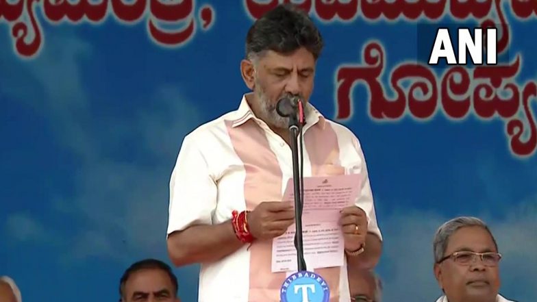 DK Shivakumar Takes Oath As Deputy CM of Karnataka in Bengaluru (See Pics)