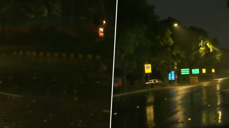 Delhi Rains: Heavy Rainfall With Gusty Winds and Thunderstorms Lash Parts of National Capital, Delhiites Share Pics and Videos