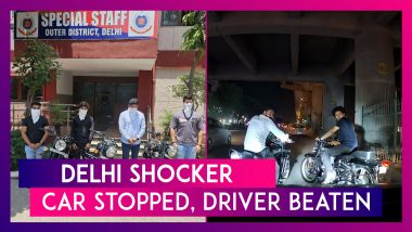 Delhi Shocker: Four Bike-Borne Youths Stop Car In Middle Of Road, Beat Driver; Dashcam Clip Leads To Arrest