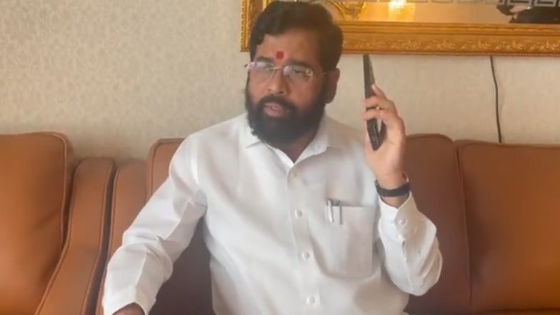 Manipur Violence: Maharashtra CM Eknath Shinde Interacts With Students Stranded in Violence-Hit State (Watch Video)