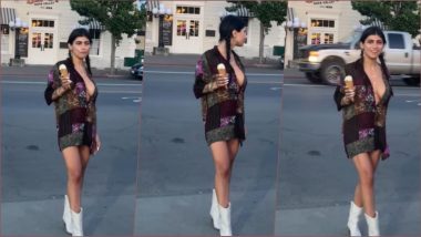 Mia Khalifa Posing Mid-Road in Nothing BUT a Shirt and Two Pigtails Is Taking Instagram by Storm (View Pics & Videos)