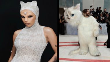 Met Gala 2023: Jared Leto and Doja Cat Pay Homage to Karl Lagerfeld’s Cat Choupette in a Complete Mascot and Gown (View Pics)