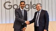 Union Minister Ashwini Vaishnaw Meets Google CEO Sundar Pichai in US, Discusses Make in India Programme