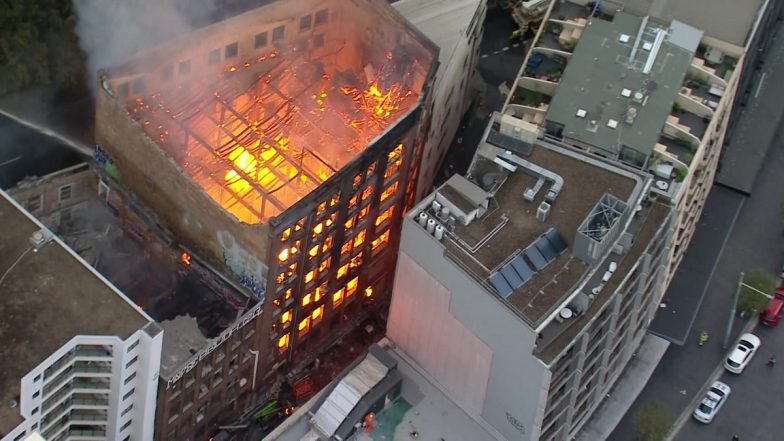 Australia Fire: Massive Blaze Engulfs Sydney Building, Residents Say ‘Looked Like a Movie’ (Watch Video)