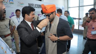 G20 Summit 2023: ‘RRR’ Actor Ram Charan Arrives in Srinagar To Attend G20 Tourism Working Group Meeting (Watch Video)