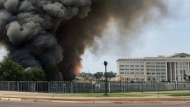 Pentagon Blast Fake News: Fake AI Image of Explosion Near Pentagon Shared From Twitter Blue Account