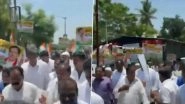 New Karnataka CM: G Parameshwara Supporters Stage Protest in Tumakuru Demanding Chief Minister Post for Him (Watch Video)