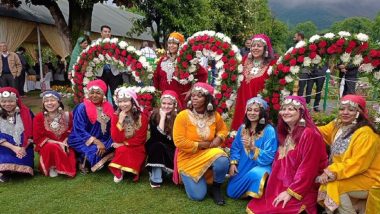 G20 Delegates, Dressed in Traditional Attire, Visit Scenic Nishat Mughal Garden, Royal Spring Golf Course in Srinagar (See Pics and Video)