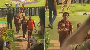 Kolkata Crowd Teases Gautam Gambhir With 'Kohli, Kohli' Chants During KKR vs LSG IPL 2023 Match, Lucknow Super Giants Mentor Reacts With A Smile (Watch Video)