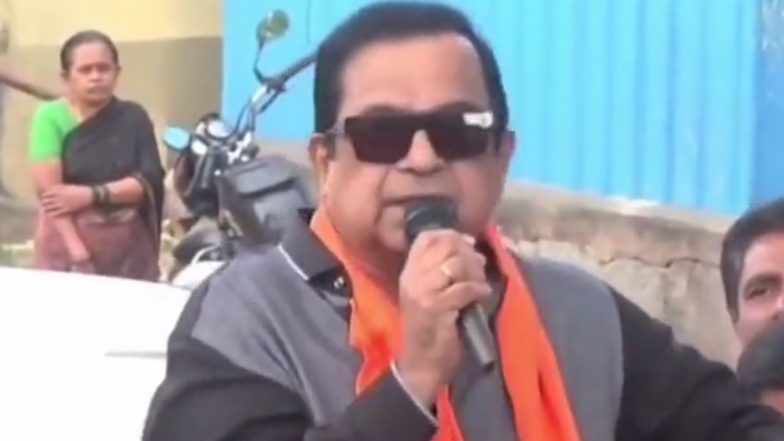 Karnataka Assembly Elections 2023: Popular Telugu Comedian Brahmanandam Campaigns For BJP Candidate K Sudhakar in Chikkaballapur (Watch Video)