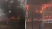 Karnataka Fire: Blaze Erupts in A Building in Mangaluru&rsquo;s Surathkal, Fire Tenders Present on Spot (Watch Video)