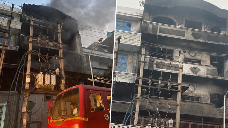 Delhi Fire: Blaze Erupts at Shoe Manufacturing Factory in Narela, No Casualties Reported (See Pics)