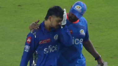 Ishan Kishan Hit On Eye, Mumbai Indians Wicket-keeper Injured After Collision With Chris Jordan During GT vs MI IPL 2023 Qualifier 2 Clash