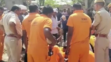 Rajasthan: Nine-Year-Old Boy Falls Into Borewell Pit in Jaipur's Bhojpura Village, Rescue Operation Underway (Watch Video)