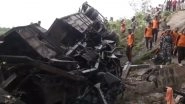 Bus Accident in Jammu and Kashmir: Death Toll Rises to 10, Over 50 Injured as Bus Falls Into Gorge on Jammu-Srinagar Highway (Watch Video)