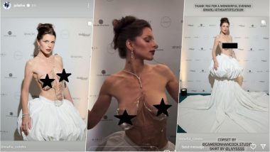 Nipples Flashed! Julia Fox Does the Unimaginable Showing Off Her Bare Breasts in Clear Corset Gown at Cannes 2023 Event (View NSFW Pics)