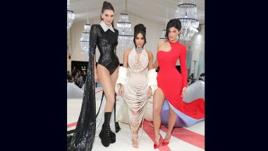 ‘Triple K’ Moment at Met Gala 2023! Kendall Jenner, Kim Kardashian, Kylie Jenner Serve Pure Glam As They Pose Together at the Met Ball (View Pic)