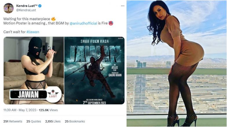 Pornstar Kendra Lust Strips Down for Jawan Motion Poster, Cannot Wait for Shah Rukh Khan's Upcoming Movie!