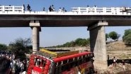 Madhya Pradesh Bus Accident: 15 People Dead, 25 Injured After Bus Falls From Bridge in Khargone, Rescue Operation Underway (See Pic)