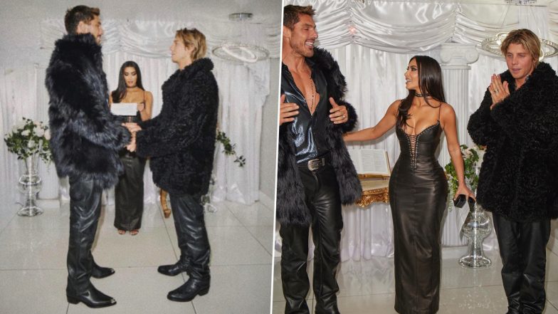 Kim Kardashian Officiates Chris Appleton and Lukas Gage’s Wedding in Vegas! Reality Star Drops Pics and Says ‘I Couldn’t Be Happier for You Both’