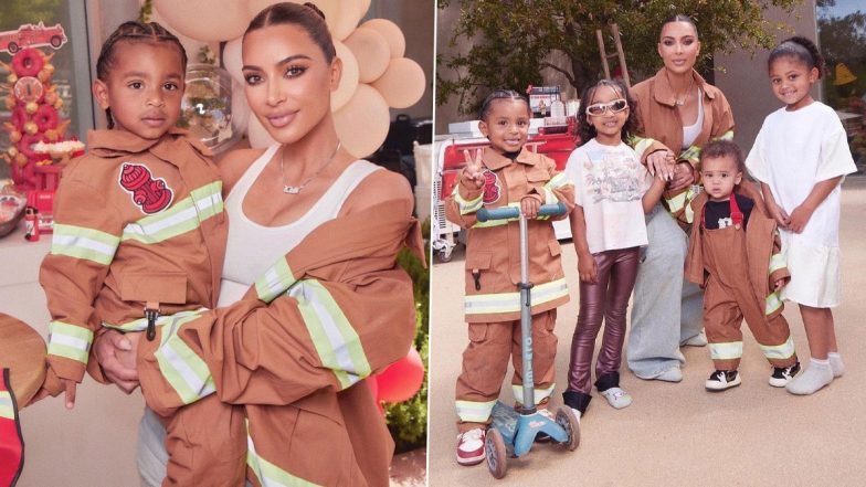 Kim Kardashian S Son Psalm Turns Four Reality Star Drops Pics From The Firefighter Themed
