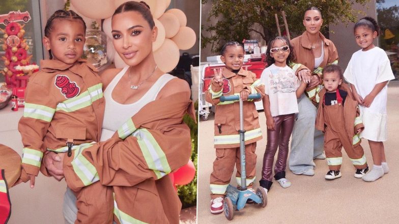 Kim Kardashian’s Son Psalm Turns Four! Reality Star Drops Pics From the Firefighter-Themed Birthday Bash