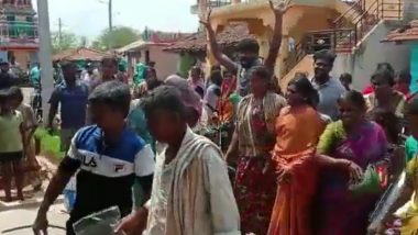 Karnataka Assembly Elections 2023: Women Voters in Krishnarajpet Constituency Return Sarees and Chicken Allegedly Given to Them To Vote for BJP Candidate KC Narayana Gowda (Watch Video)