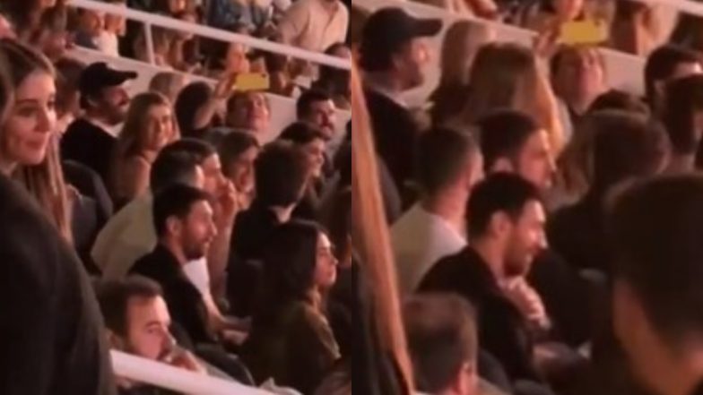 Lionel Messi Misses UNFP Awards Ceremony to Attend Coldplay Concert in Barcelona Amid Reports of PSG Exit (Watch Video)