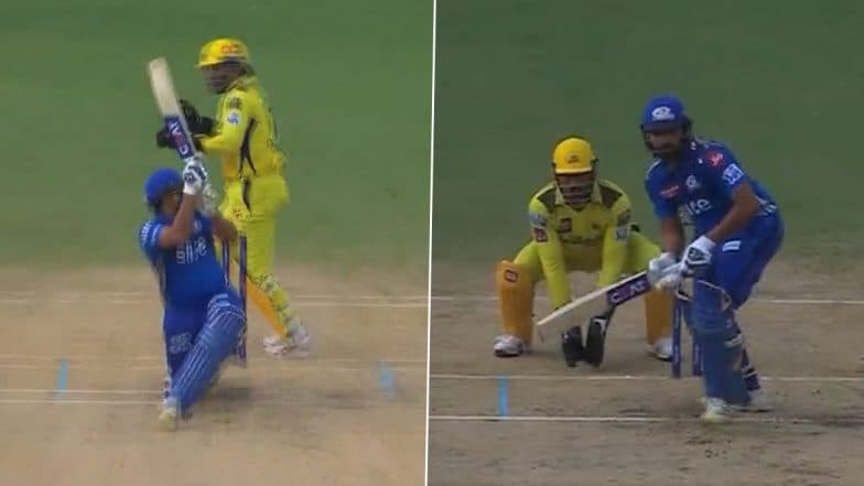 MS Dhoni Masterplan To Dismiss Rohit Sharma: Watch Viral Video of CSK Captain Plotting Mumbai Indians Skipper's Wicket in IPL 2023 Match