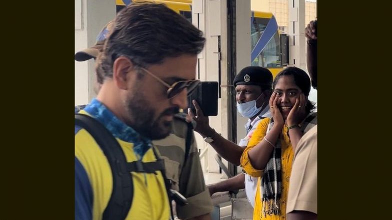 MS Dhoni’s Female Fan Left Dumbstruck on Seeing CSK Captain, Photo of Fangirl’s Reaction Goes Viral