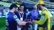 MS Dhoni Signs Autograph for Rinku Singh After CSK vs KKR IPL 2023 Match, Video Goes Viral!