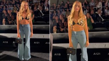 Margot Robbie Goes Super Casual in Bralette Top and Denim for Chanel Cruise Show in LA (Watch Video)