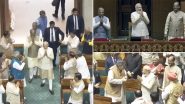 PM Narendra Modi Receives Standing Ovation As He Enters New Parliament Amid 'Modi, Modi' Chants (Watch Video)