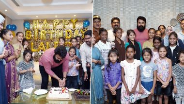 Mohanlal Turns 63! Malayalam Superstar Celebrates His Birthday With Underprivileged Girls at Angelz Hut Shelter Home (View Pics)