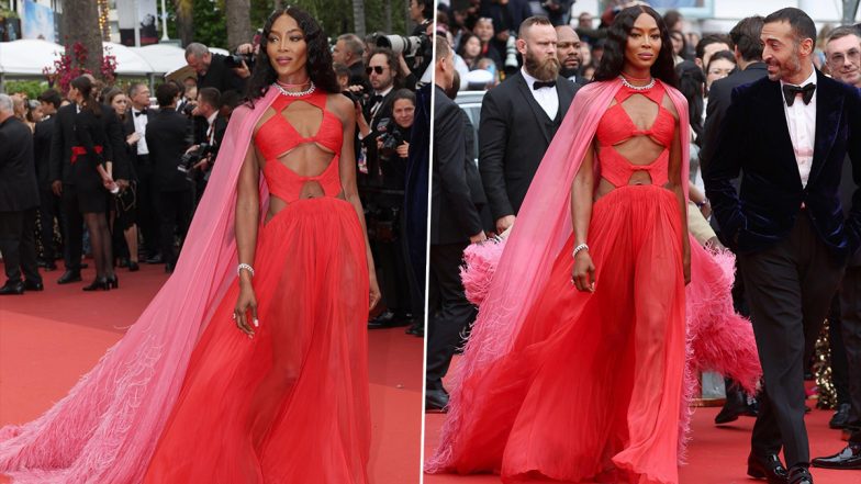 Naomi Campbell at Cannes 2023! Supermodel Serves Glam in Sexy Red Cut-Out Valentino Gown for the Prestigious Event (View Pics)