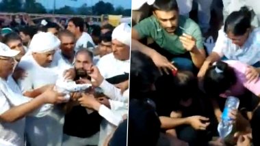 Wrestlers Protest in Haridwar: Farmer Leader Naresh Tikait Takes Medals From Protesting Athletes Who Were Going To Immerse Them in Ganga, Seeks 5-Day Time (Watch Video)