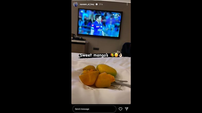 Naveen-ul-Haq Shares Instagram Story of Watching MI vs RCB IPL 2023 Match, Fans Feel It Is Directed Towards Virat Kohli