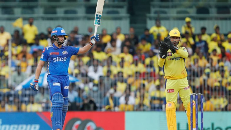 IPL 2023: Nehal Wadhera Hits Fighting Fifty but Mumbai Indians Manage Only 139/8 Against Chennai Super Kings